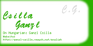 csilla ganzl business card